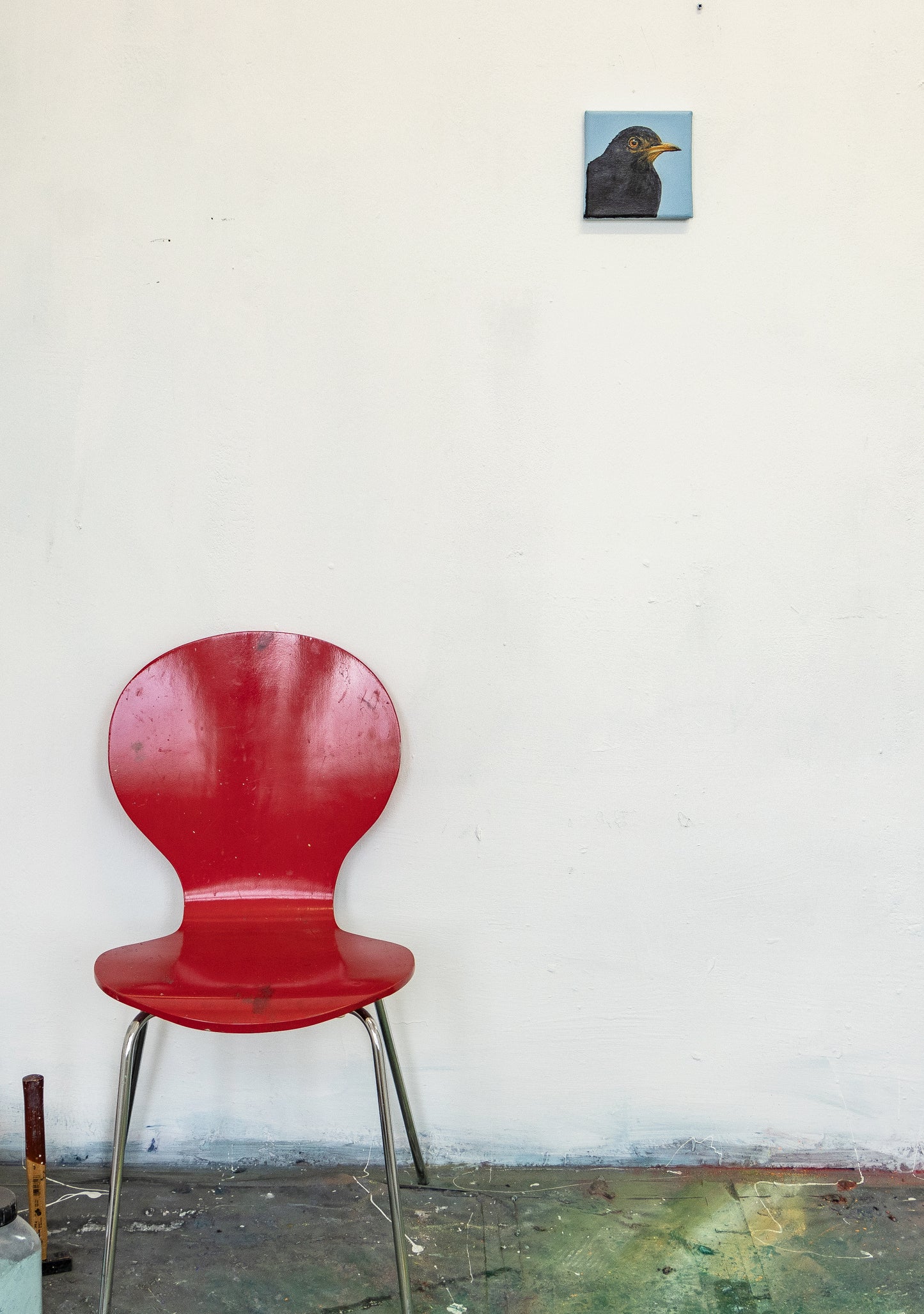 Amselportrait , Ölgemälde auf Leinwand