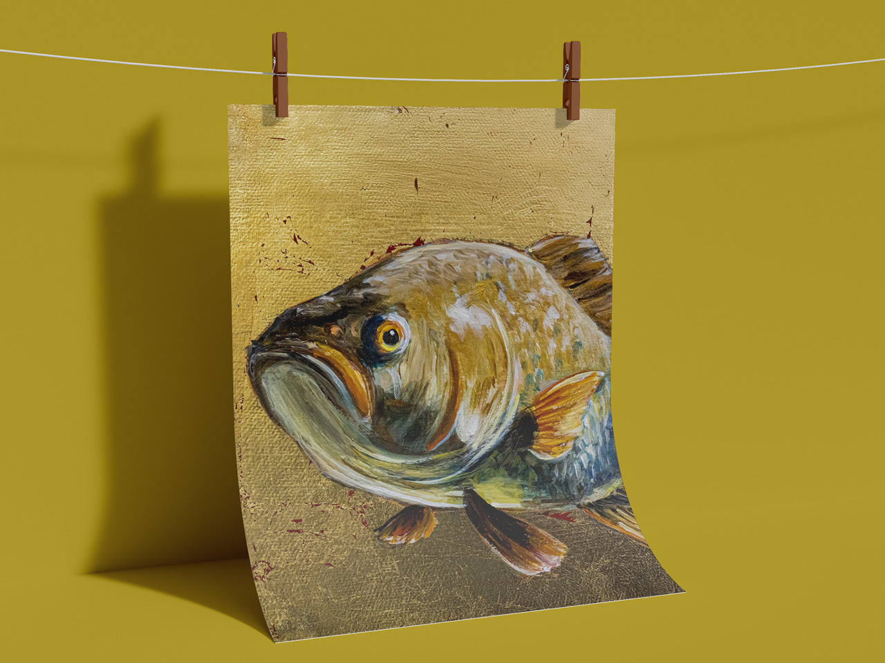 Karpfen auf Gold