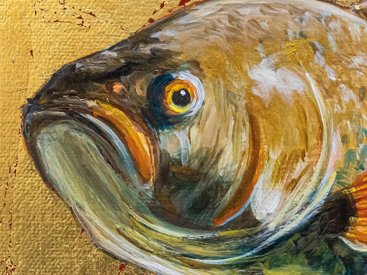 Karpfen auf Gold
