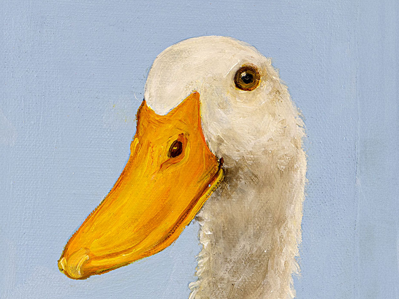 Ente auf Blau
