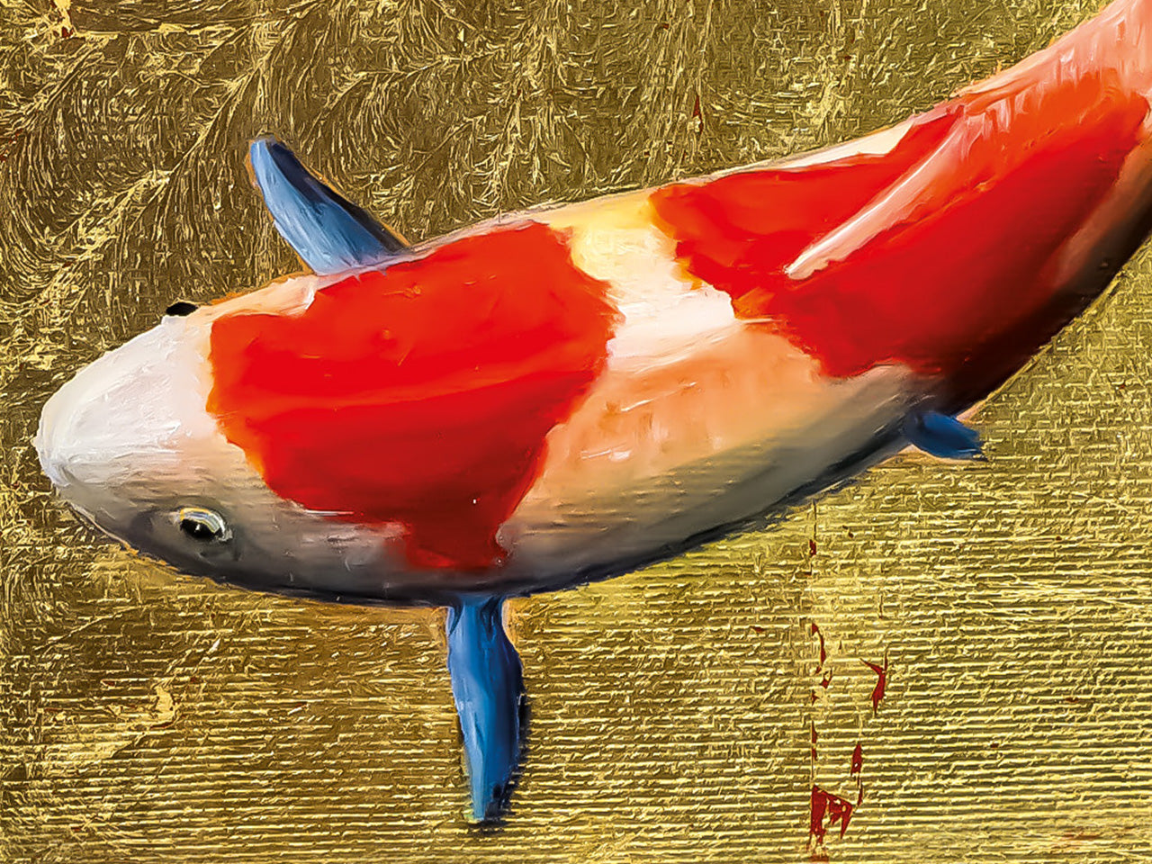 Koi auf Gold