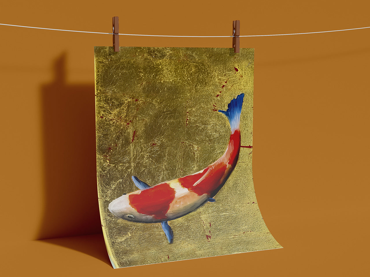 Koi auf Gold