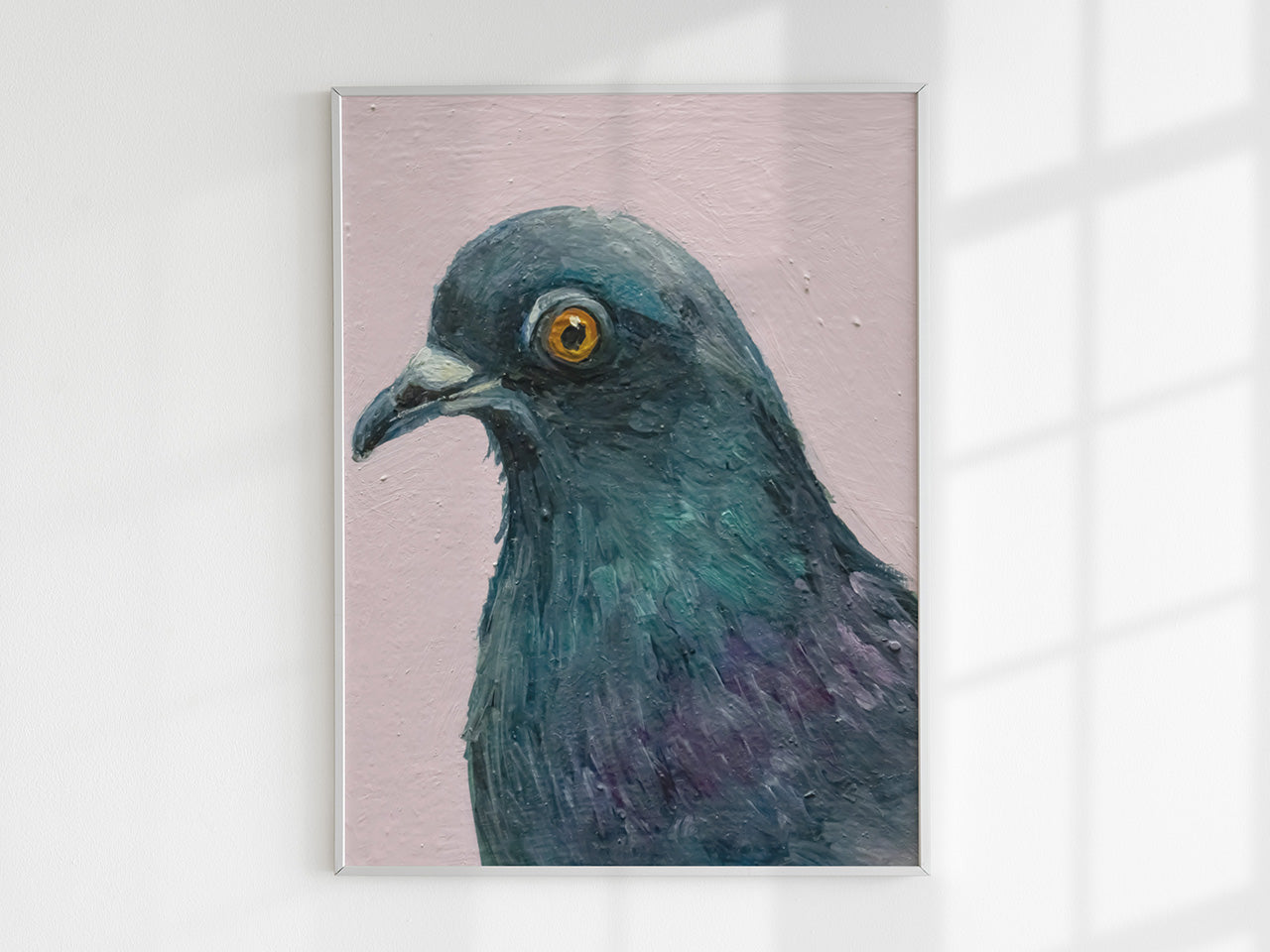 Taube auf Rosa