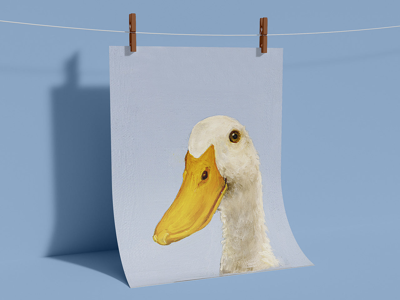 Ente auf Blau