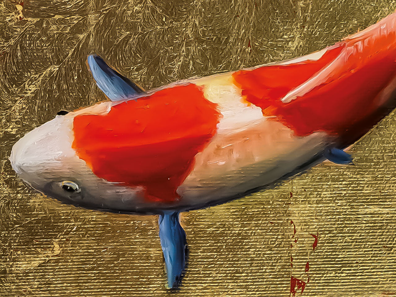 Koi auf Gold