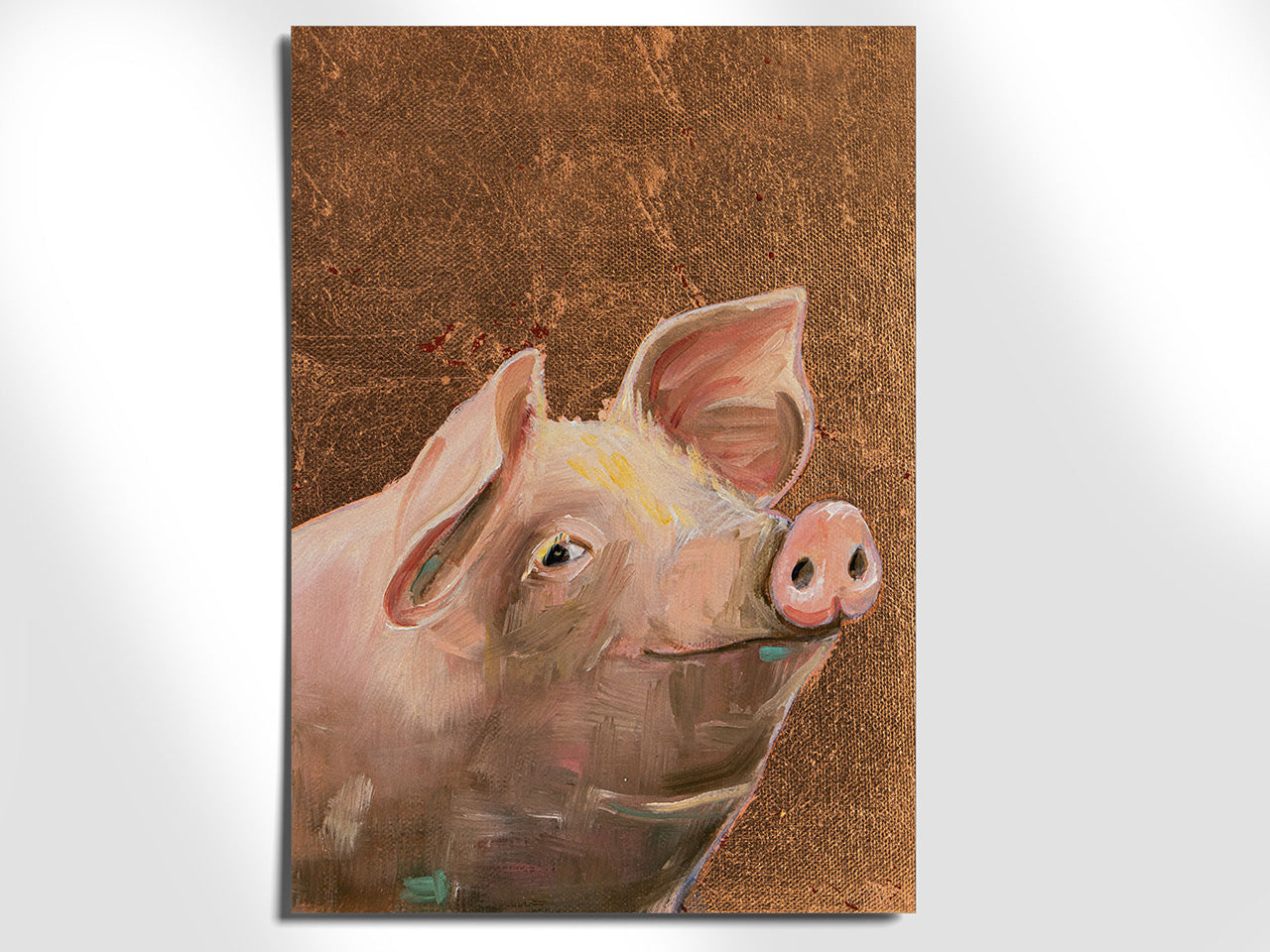 Schwein auf Kupfer