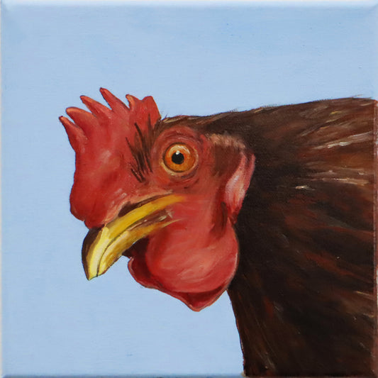 Huhn auf Blau (2023)